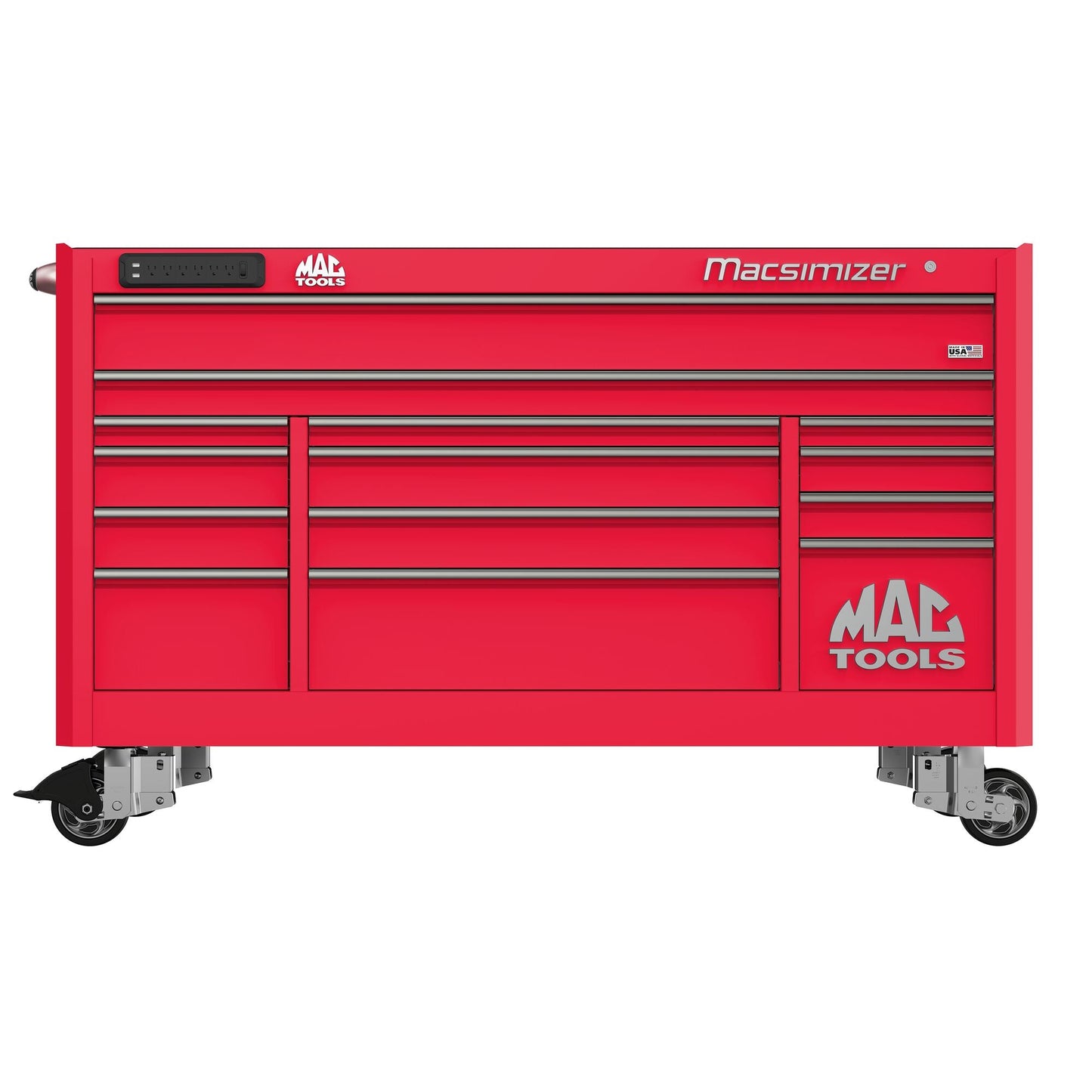 Macsimizer® 14-Drawer Workstation - Firebrick Red
