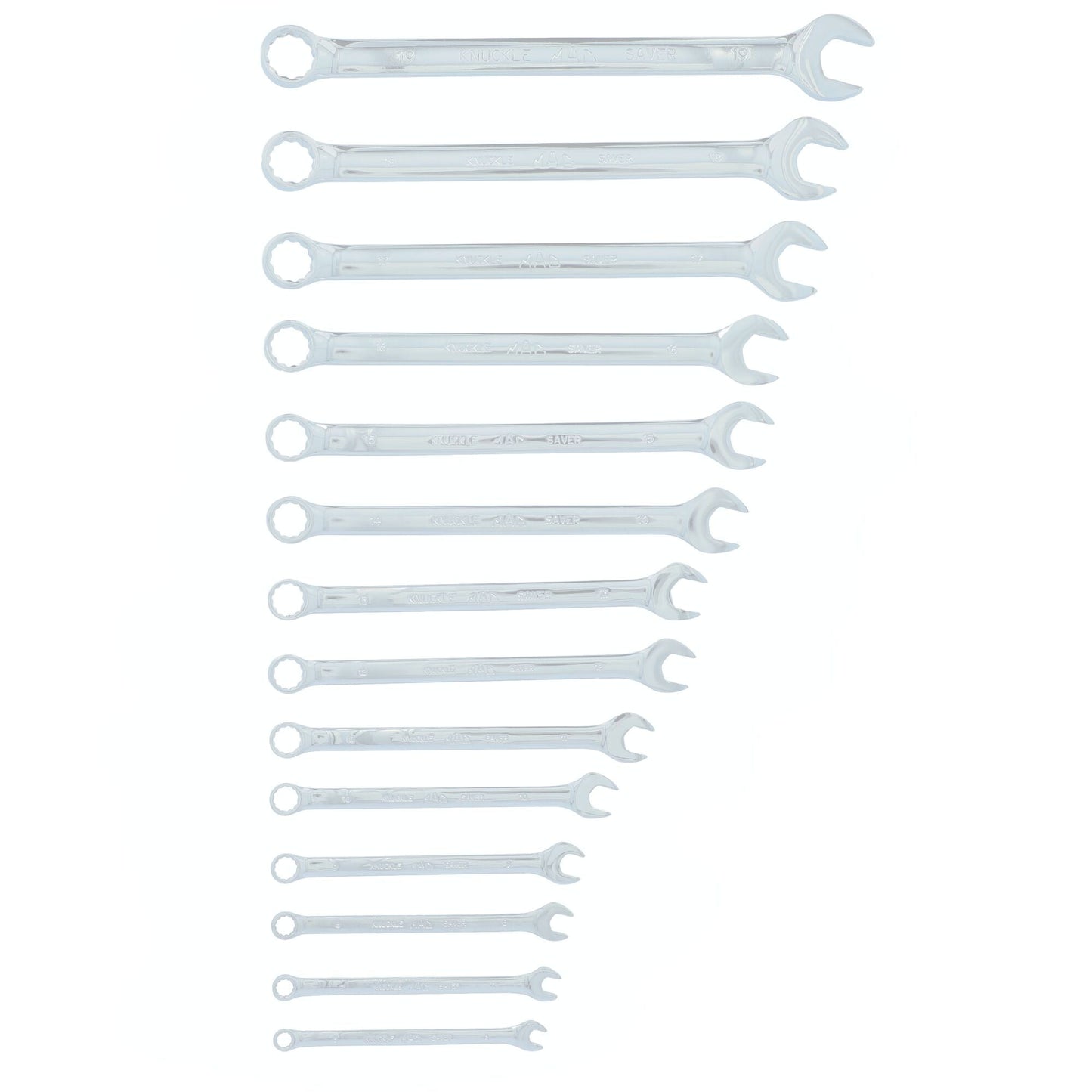 14-PC. Knuckle Saver Metric Combination Wrench Set