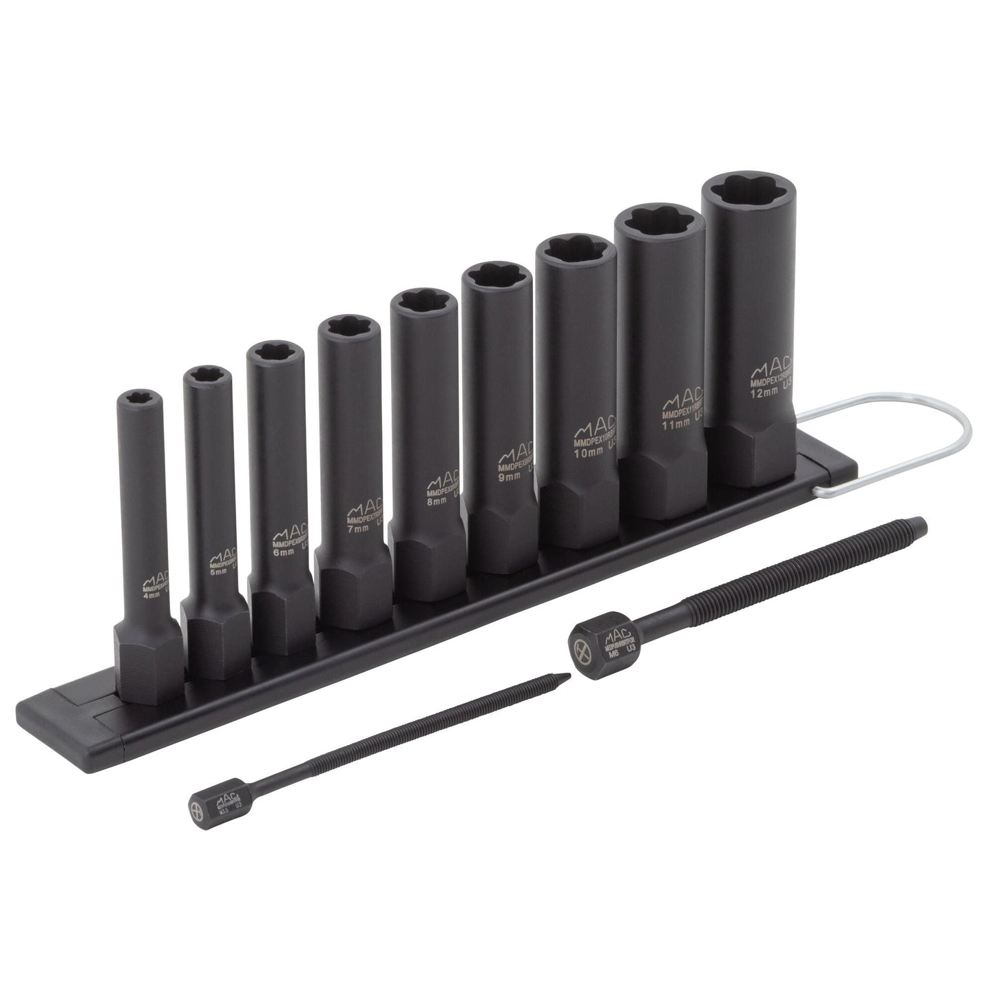 9-PC. 1/4" Drive R.B.R.T™ Metric Impact Foreign Object Removal (FOR) Deep Extractor Socket Set