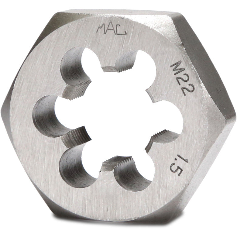 Metric Hexagonal Die M22-1.50 - 1-13/16" Shank