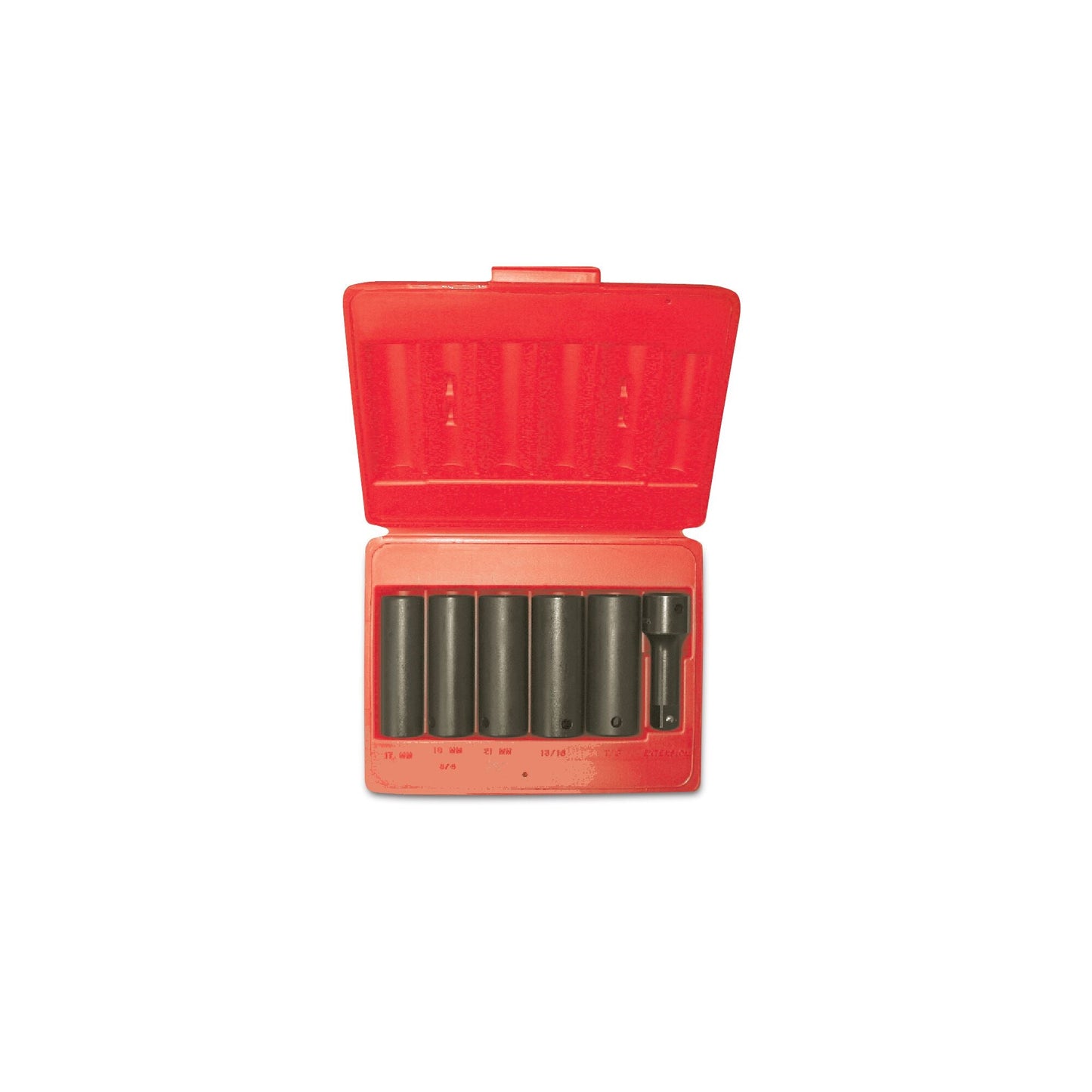 Socket Set, Deep Thin Wall Impact - 6-PC.
