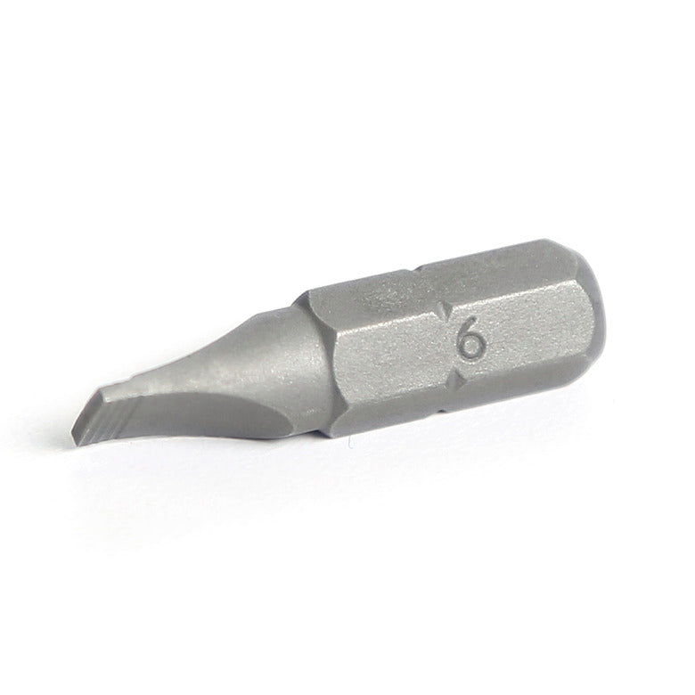 1/4" Hex Drive Slotted Bit 1" - 6mm