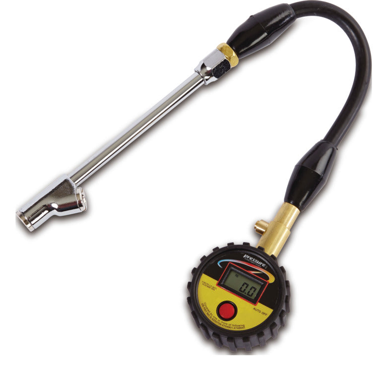 Digital Tire Gauge w/Dual-Replace Straight-On Chuck