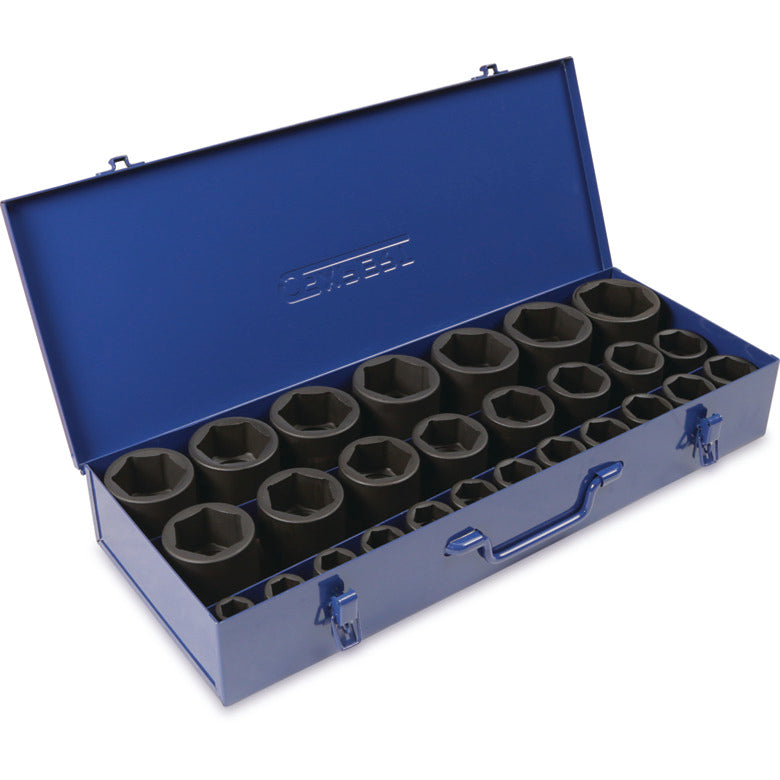 27-PC. 3/4" Drive SAE Impact Socket Set - 6-PT.