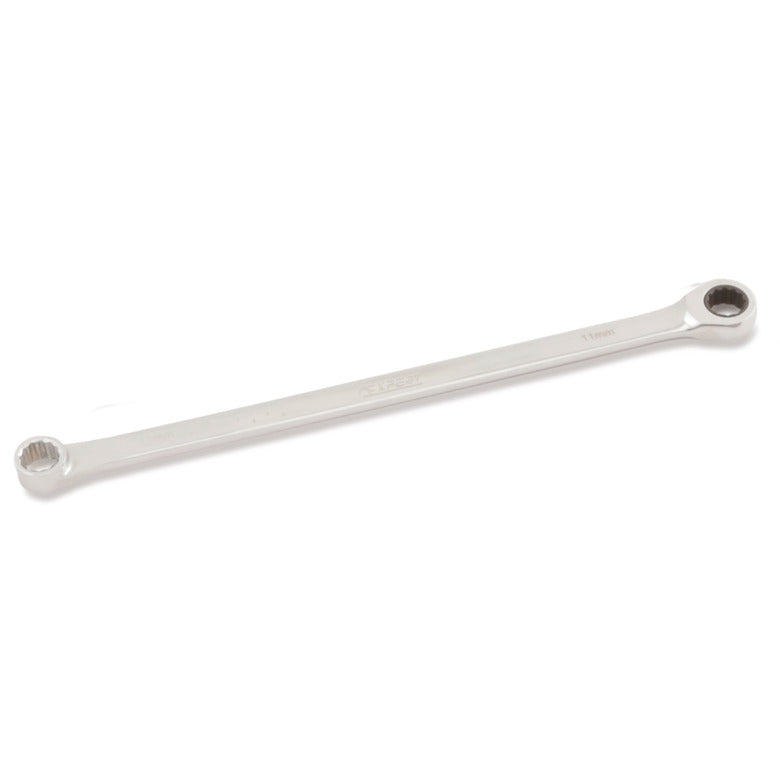 Extra-Long Non-Reversible Ratcheting Double-Box End Wrench 11mm - 12-PT.