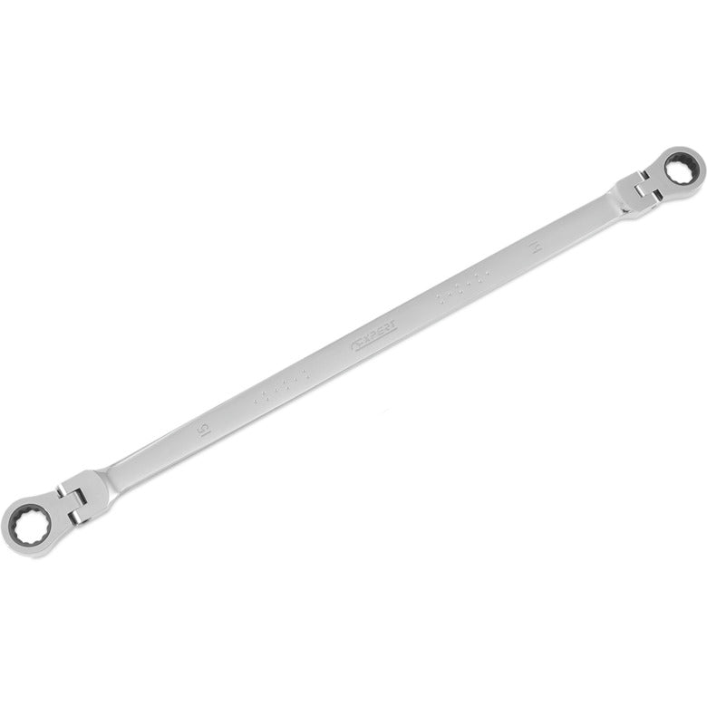 Extra-Long SAE Double-Box Flex Ratcheting Wrench 14mm x 15mm - 12-PT.