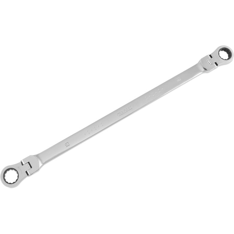 Extra-Long SAE Double-Box Flex Ratcheting Wrench 18mm x 19mm - 12-PT.