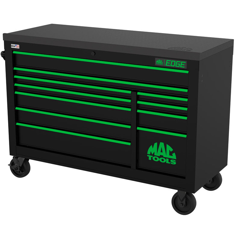 Edge™ 11-Drawer Workstation - Flat Black/Green Trim