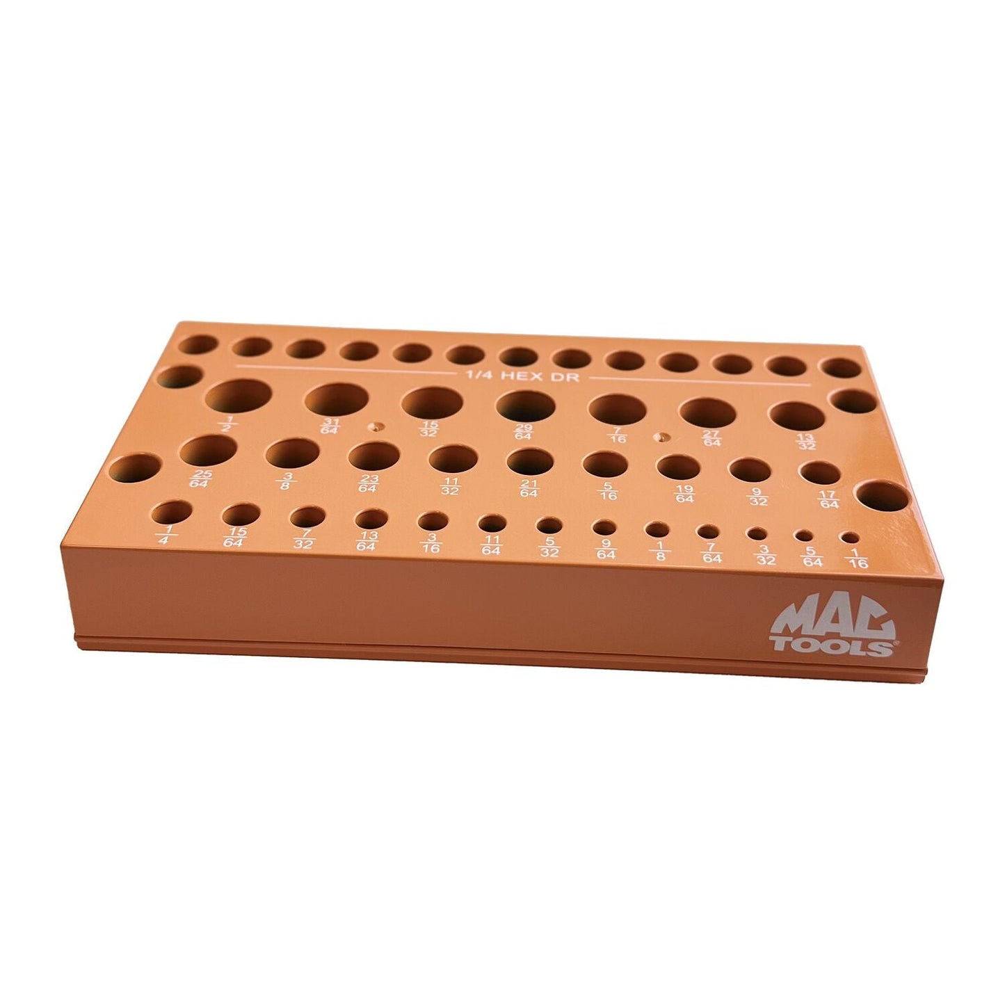 42-Slot Magnetic Drill Bit Holder - Orange