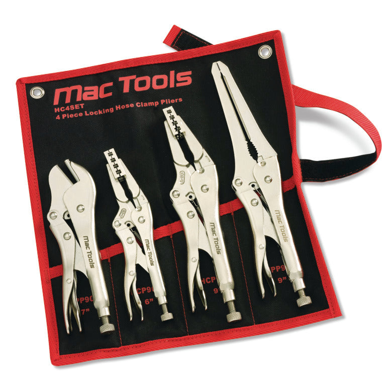 4-PC. Locking Hose Pincher and Clamp Pliers Set