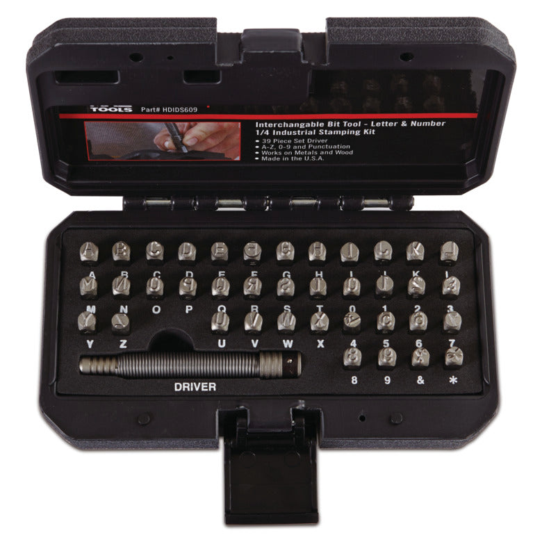 39-PC. Industrial Hammerless Number and Letter Stamp Kit