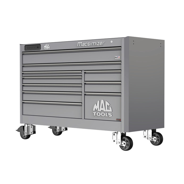Macsimizer® Series 10-Drawer Workstation with PowerTech™ Drawer - Mica Gray