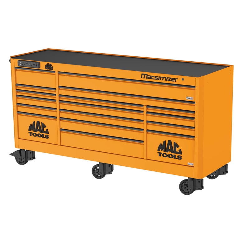 Macsimizer® 17-Drawer Workstation - Fireball Orange