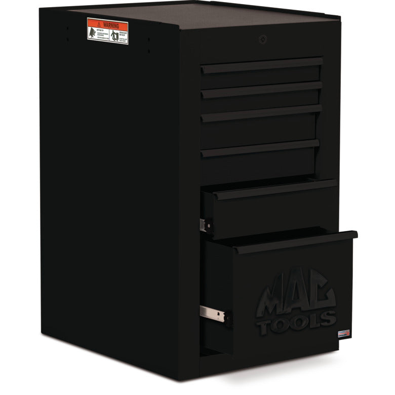 Tech™ Series 6-Drawer Side Cabinet with PowerTech™ Drawer - Flat Black