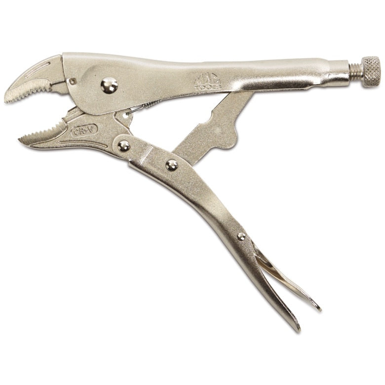 Curved Jaw Locking Pliers with Wire Cutter 10"