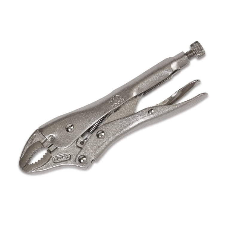Curved Jaw Locking Pliers with Wire Cutter 7"
