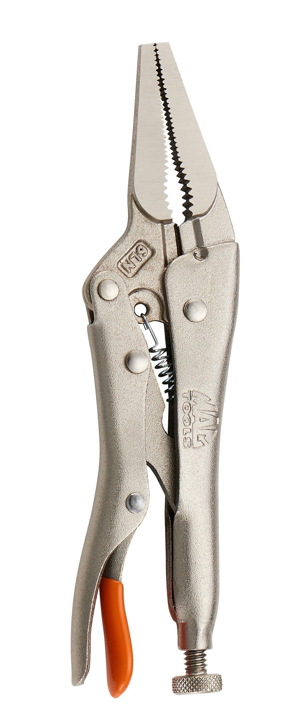 6" Long Nose Trigger Release Locking Pliers - Orange