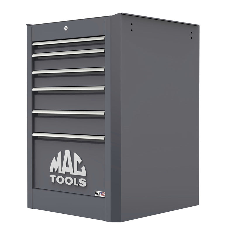 Macsimizer® 6-Drawer Side Box with PowerTech™ Drawer - Carbon Gray