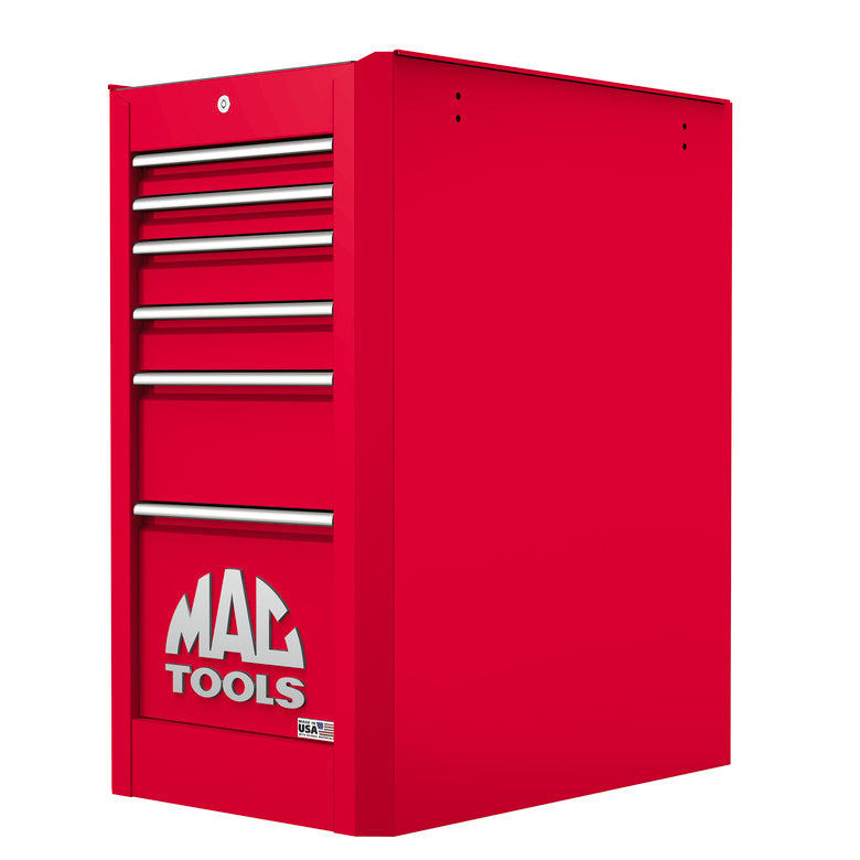 Macsimizer® 6-Drawer Side Box with PowerTech™ Drawer - Firebrick Red