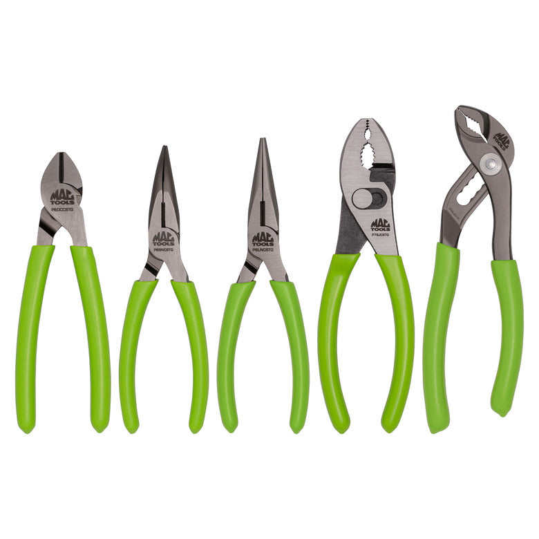 5-PC. Small Combo C.S.T. Pliers Set HI-VIZ Green