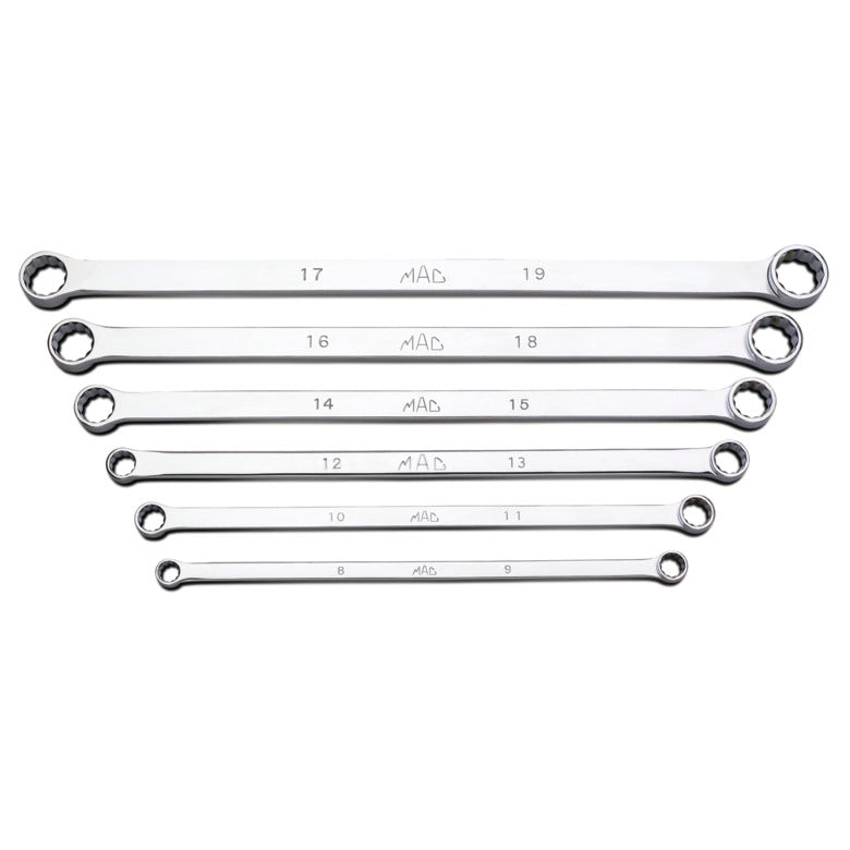 High-Performance Long Double-Box Wrench 16mm x 18mm - 12-PT.