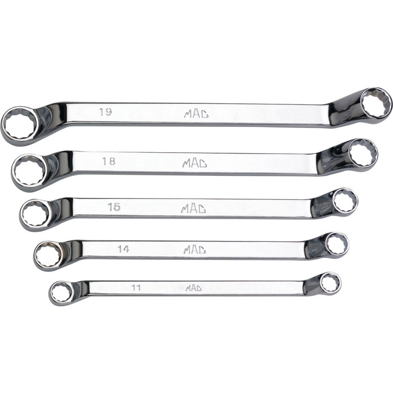 5-PC. Metric Long Deep-Offset Double-Box Wrench Set - 12-PT.
