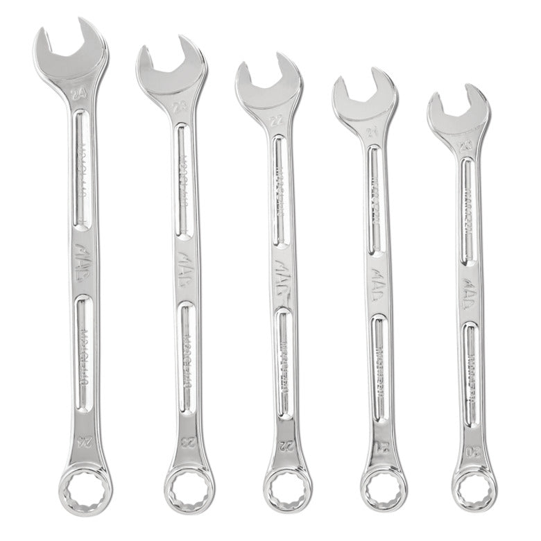 5-PC. Metric Combination Wrench Set - 12-PT.