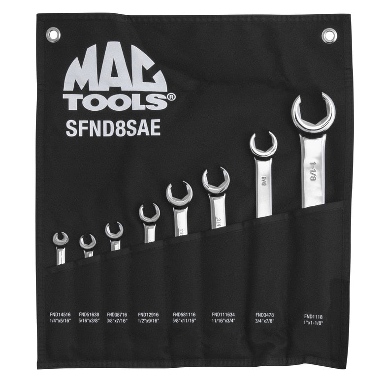 8-PC. SAE Flare Nut Wrench Set