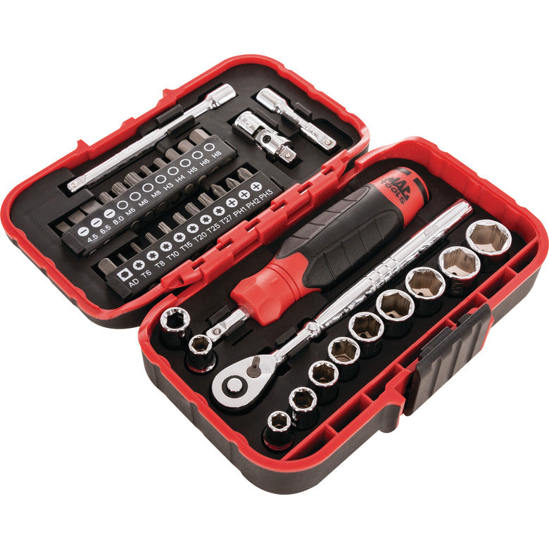 38-PC. 1/4" Drive SAE Precision Torque Micro Set - Red