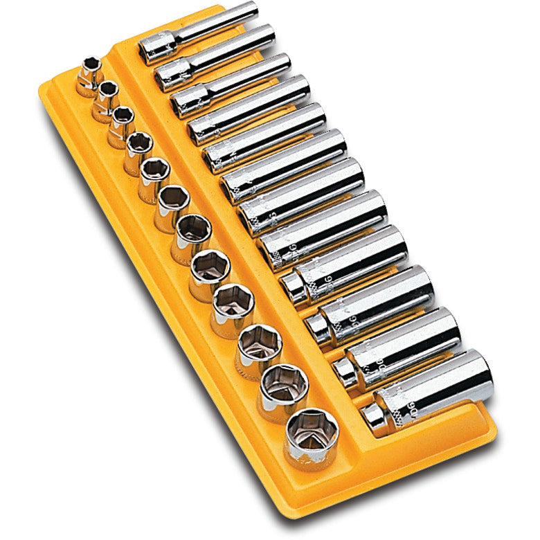 24-PC. Metric Deep and Standard Length Socket Set - 6-PT.