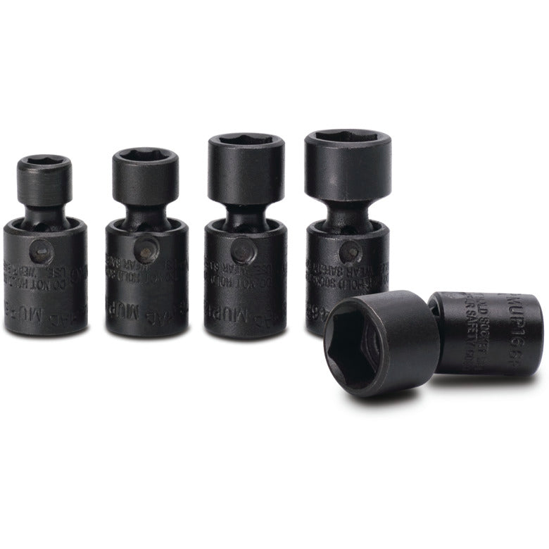 5-PC. 1/4" Drive SAE Universal Impact Socket Set - 6-PT.