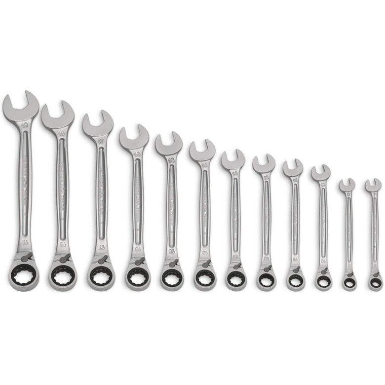 12-PC. Metric Reversible Ratcheting Wrench Set - 12-pt.