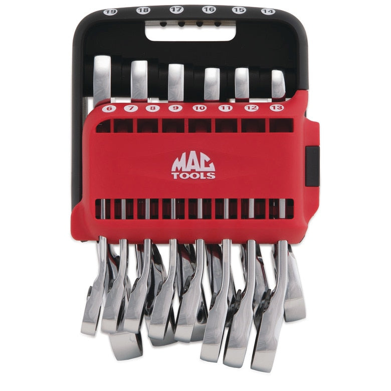 14-PC. Metric Stubby Reversible Ratcheting Wrench Set - 12-pt.