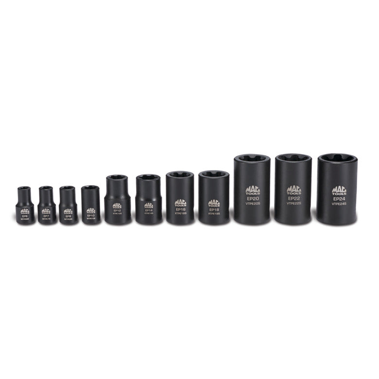 11-PC. Inverted Star Plus Impact Socket Set