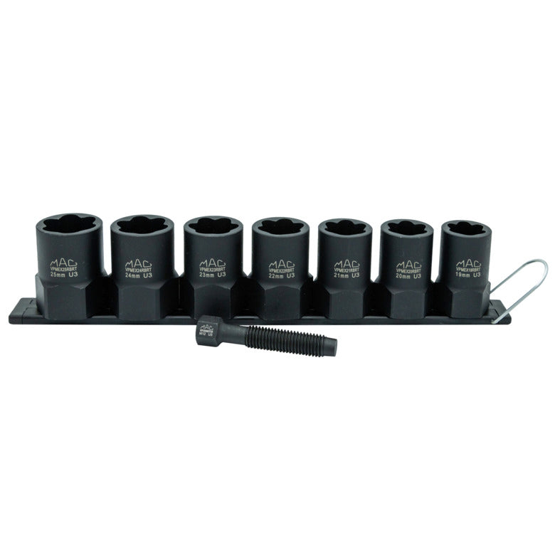 7-PC 1/2" Drive R.B.R.T™ Metric Impact Foreign Object Removal (FOR) Extractor Socket Set