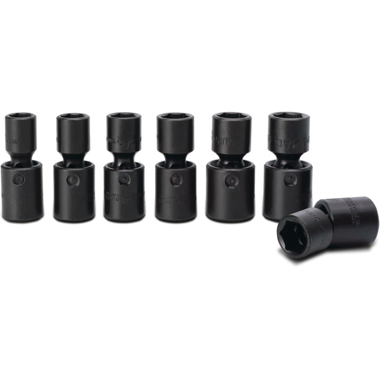 7-PC. 1/2" Drive Metric Universal Impact Socket Set - 6-PT.
