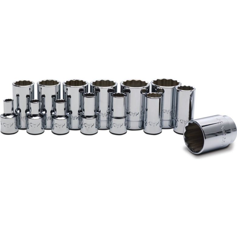 14-PC. 3/8" Drive SAE Intermediate Socket Set - 12-PT.