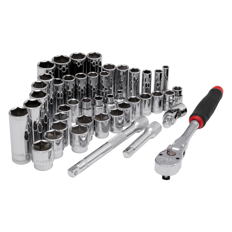 44-PC. Deluxe Socket Set 3/8” Drive