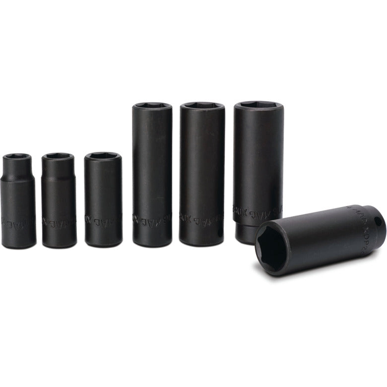 7-PC. 3/8" Drive SAE Deep Impact Socket Set - 6-PT.