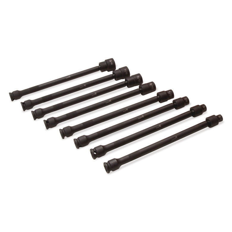 10-PC. 3/8" Drive Metric Universal Extension Driveline Impact Socket Set - 12-PT.