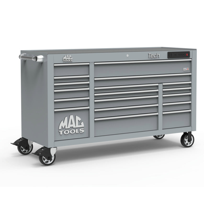 Tech™ Series 18-Drawer Workstation - Mica Gray