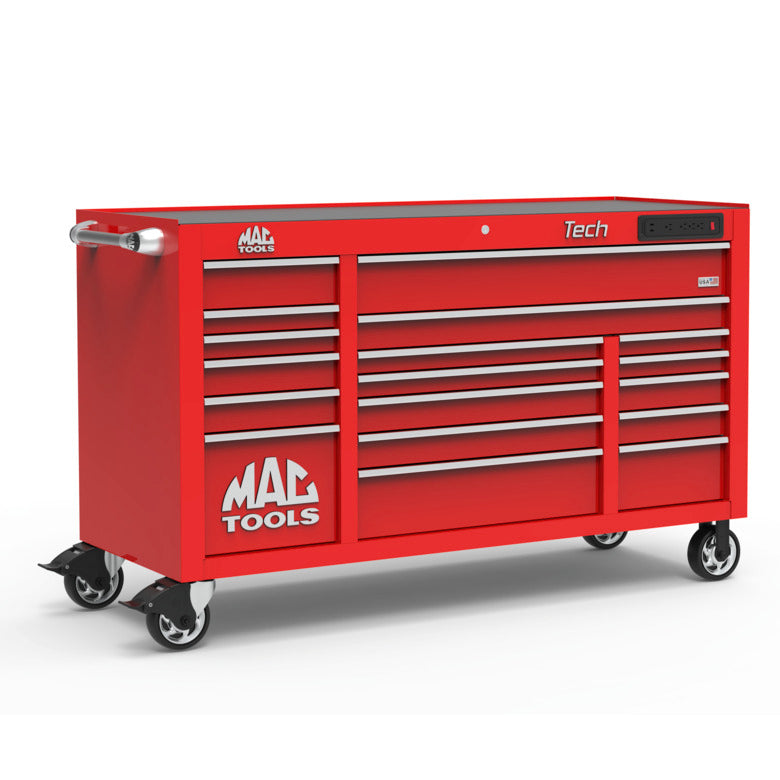 Tech™ Series 18-Drawer Workstation - Firebrick Red