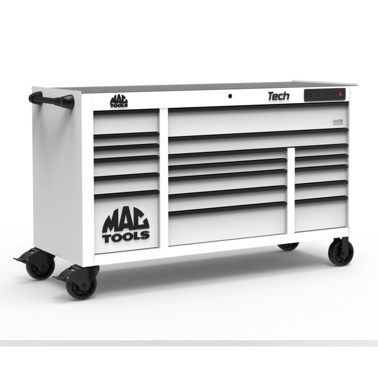 Tech™ Series 18-Drawer Workstation - Titanium White