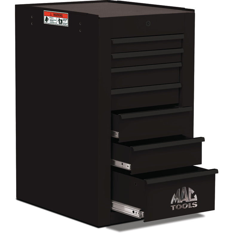 Tech™ Series 7-Drawer Side Cabinet - Flat Black