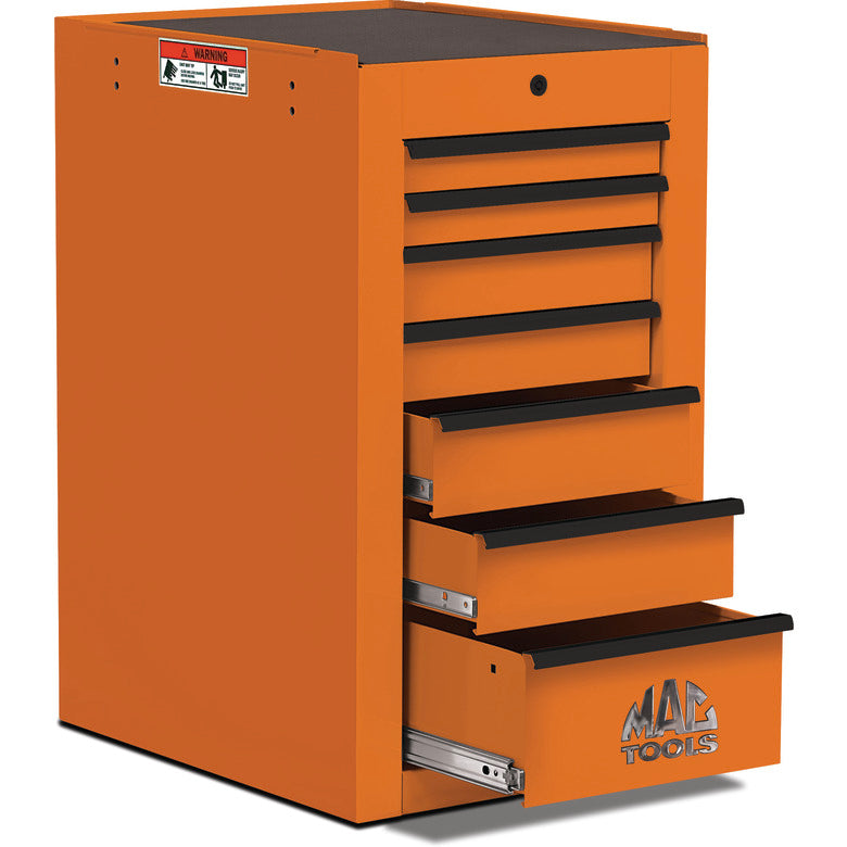 Tech™ Series 7-Drawer Side Cabinet - Fireball Orange