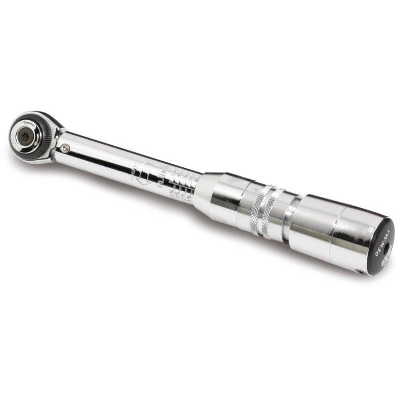 1/4" Drive Round-Head Micro-Adjustable Torque Wrench 10-50 in-lbs.