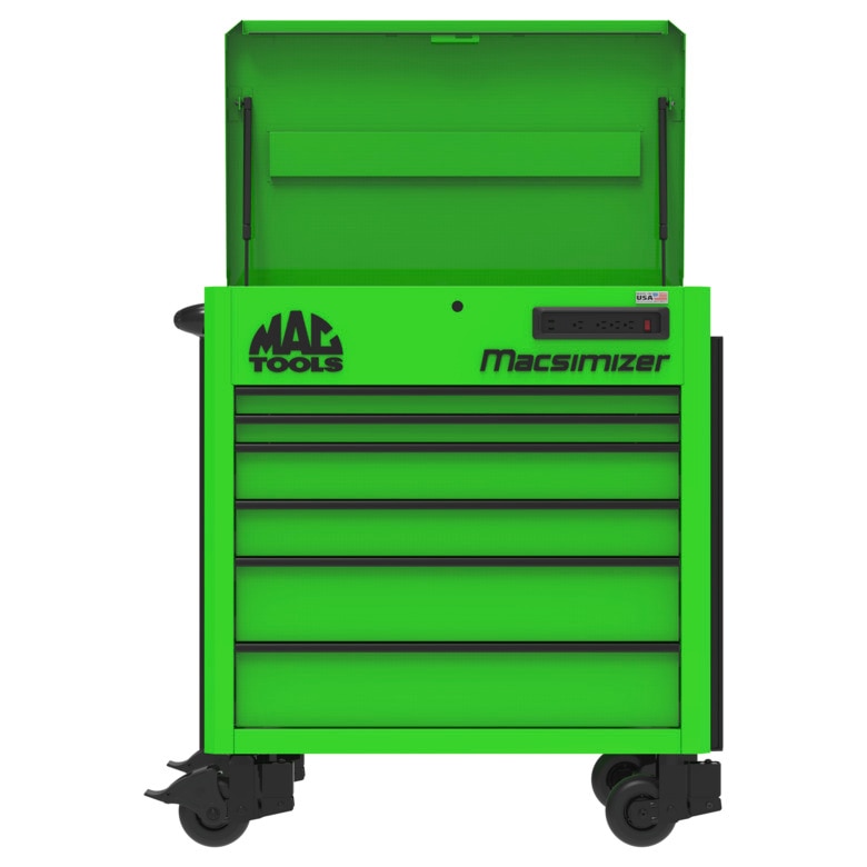 6-Drawer Macsimizer® High-Mileage Utility Cart - Lime Green