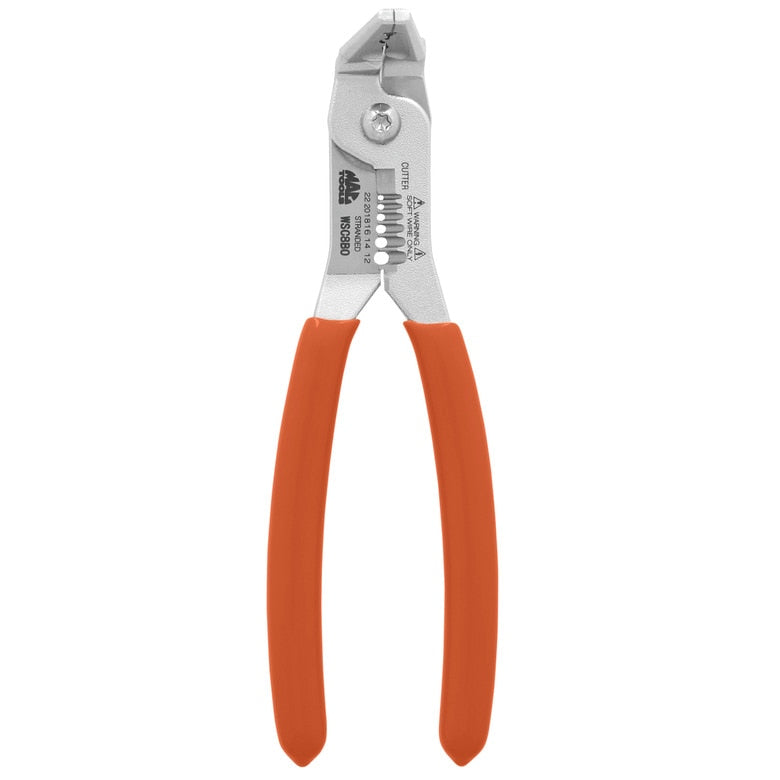 Angled Wire Crimper/Cuter/Stripper - Orange