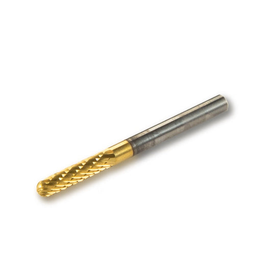 Cylindrical with End Cut Mini Titanium Nitride Coating Carbide Burr