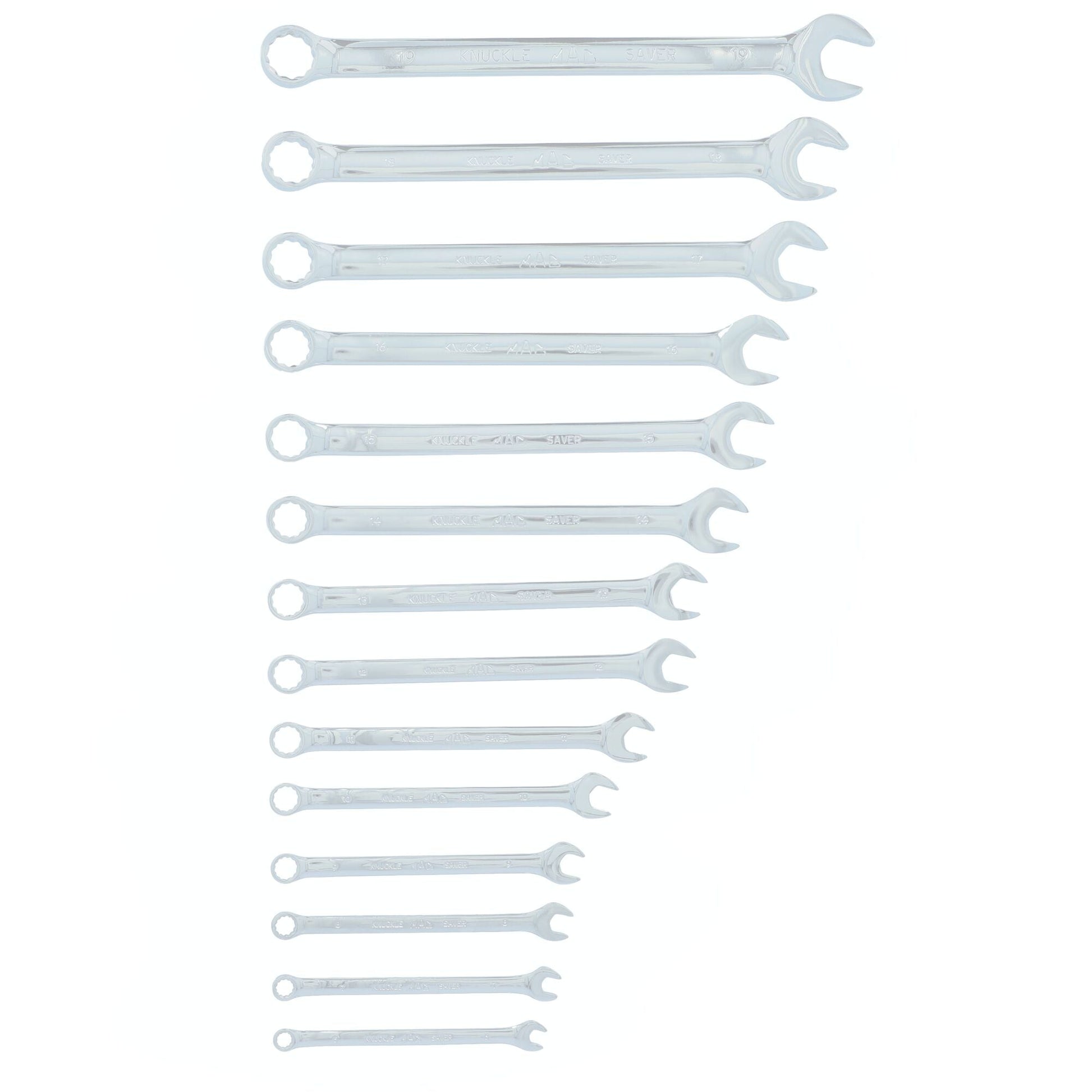 14-PC. Knuckle Saver Metric Combination Wrench Set